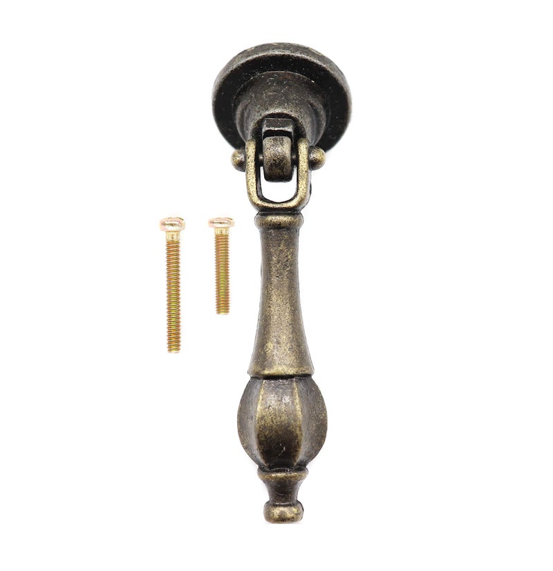 binifiMux 5-Pack Antique Vintage Pulls with Pendant for Dresser Drawer Cabniet - Image 1